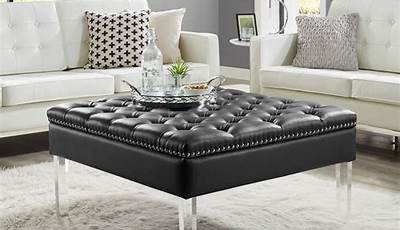 Clear Coffee Table With Ottoman