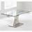 Contemporary Clear Glass and Chrome Extendable Dining Table Los Angeles