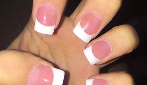 Clear Nails With Pink Tips 🧸jessangelicaa Tip Minimalist Oval