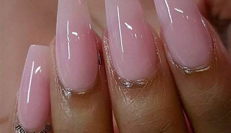 Clear Pink Nails Coffin Hot Acrylic With Glitter One Of The Hottest