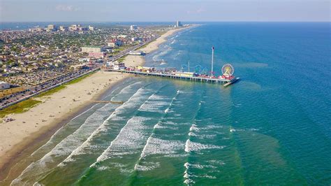 Aerial photos of incredible blue, clear water in Galveston