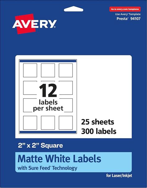 Clear 2X2 Printable Labels