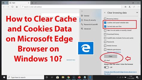clear browser cache and cookies edge