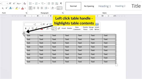 Clear Data In Word Table