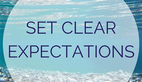 Clear expectations image