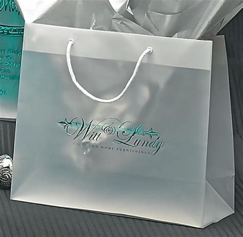 clear frosted soft loop plastic handle bags