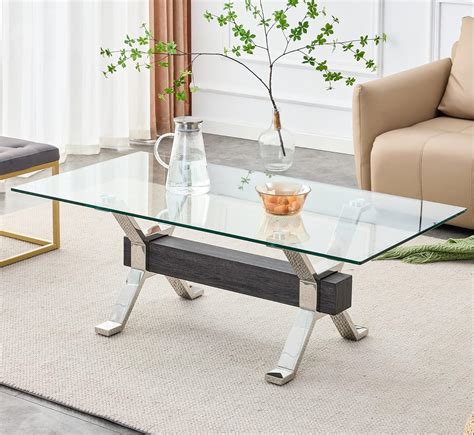 Clear Glass Coffee Table Amazon