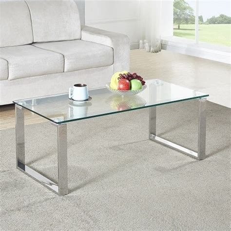 Clear Glass Rectangle Coffee Table