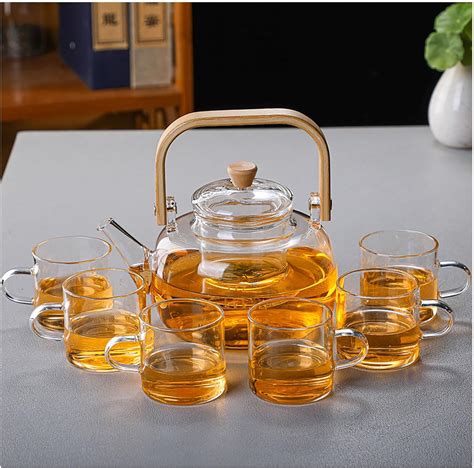 Clear Glass Teapot Set