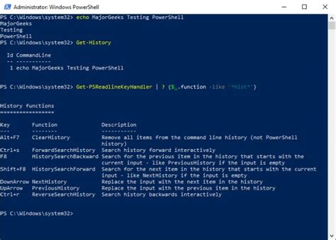 clear history not working powershell