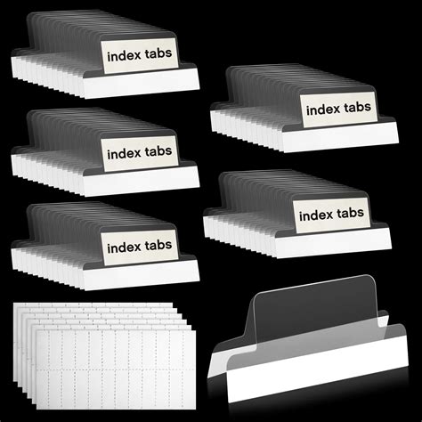 Clear Index Tabs With Printable Inserts