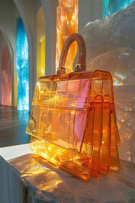 Clear Orange Purse
