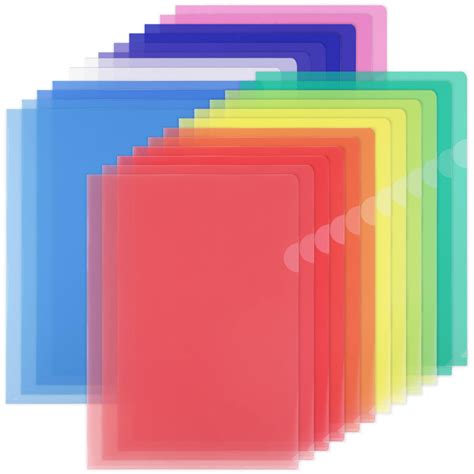 Clear Plastic Colored File Folders