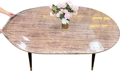 Clear Plastic Table Cover Oval