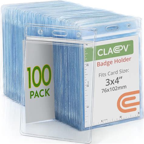 Clear Plastic Vertical Badge Holders