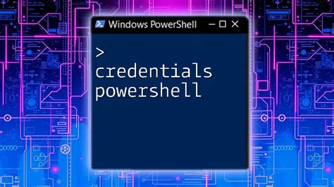 clear powershell credentials