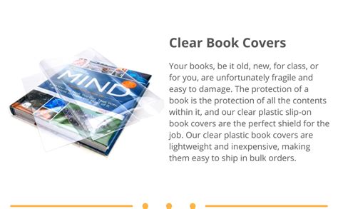 Clear Protective Book Jackets