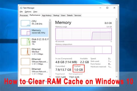 clear ram cache windows 10