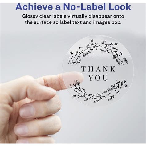 clear round inkjet labels