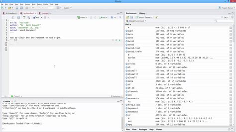 Clear Rstudio Environment