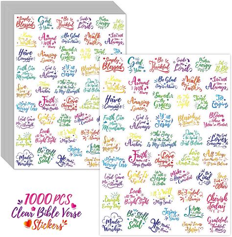 Clear Scripture Stickers