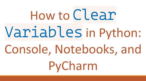 clear variables in python console