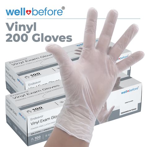 Clear Vinyl Gloves Large