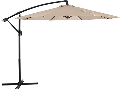 Patio Offset Umbrellas Clearance Outdoor 11ft With Solar