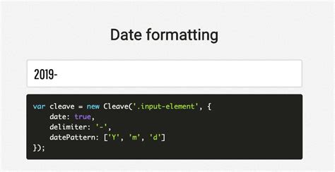 Cleave.js Date Format