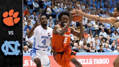 clemson basketball vs unc