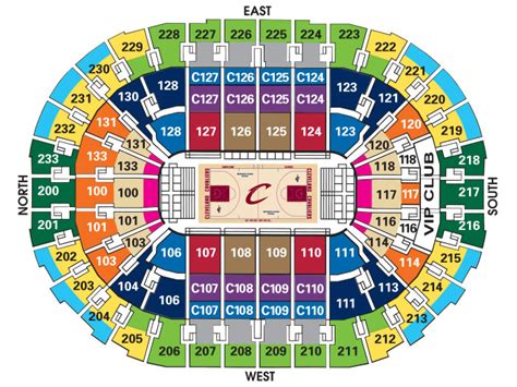cleveland cavaliers arena map