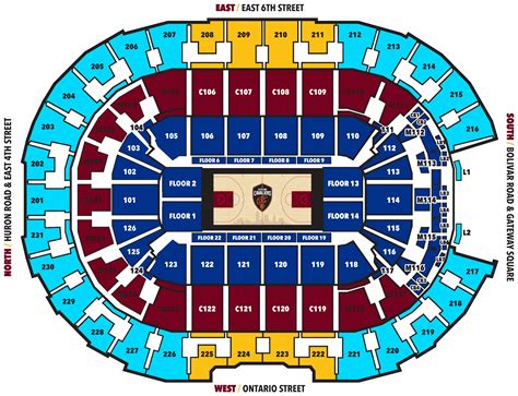 cleveland cavaliers arena seating