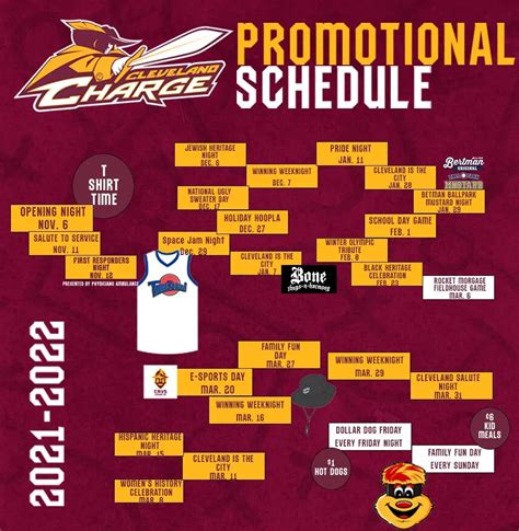 cleveland cavaliers promotional schedule