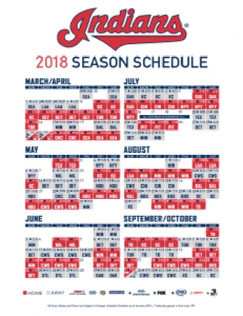 cleveland indians home schedule