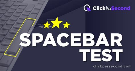 click the spacebar speed test