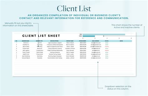 client list template google sheets