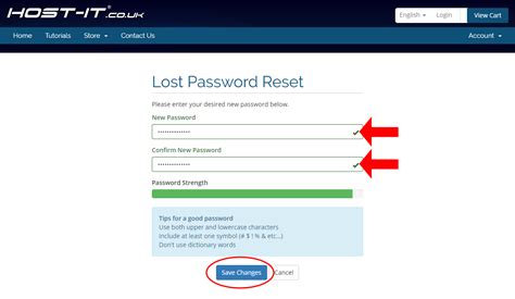 client portal password reset