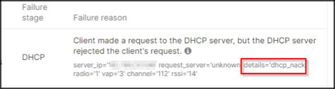 client rejected the dhcp server's offer