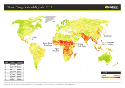 climate vulnerability index map
