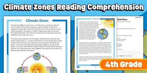 Climate Zones Reading Comprehension
