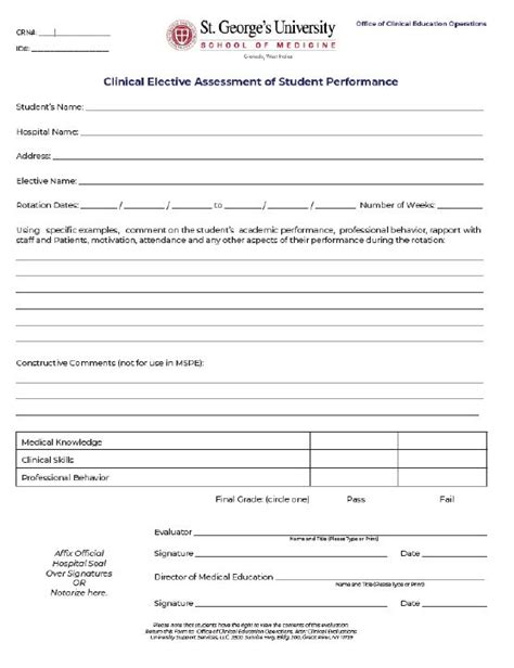 clinical evaluation sgu