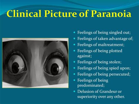 clinical paranoia