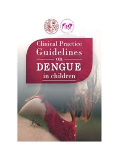 clinical practice guidelines dengue children