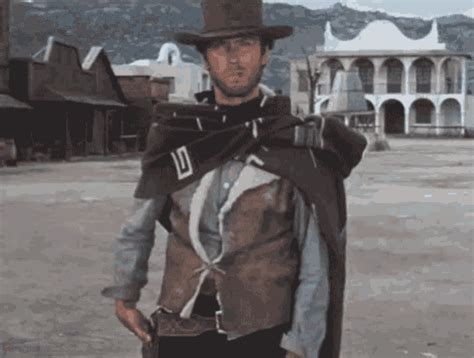 clint eastwood holster gif