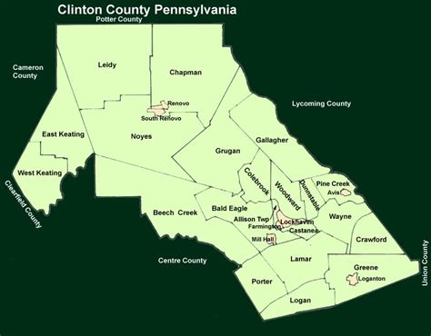 Clinton County Pennsylvania Township Maps