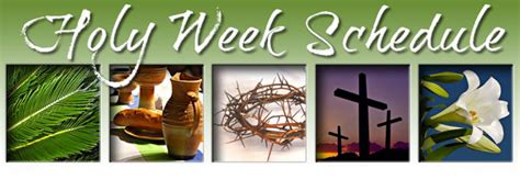 clip art holy week schedule