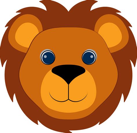 clip art lion face