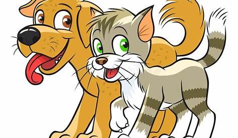 Hund und Katze vektor abbildung. Illustration von abdeckung - 34374898