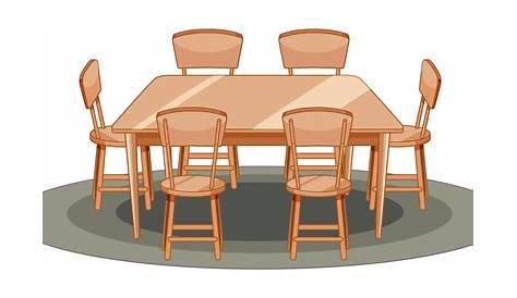 Wooden table and chair cartoon style 1522242 Vector Art at Vecteezy