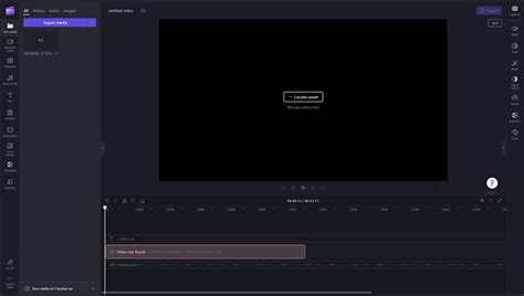 Clipchamp Locate Asset